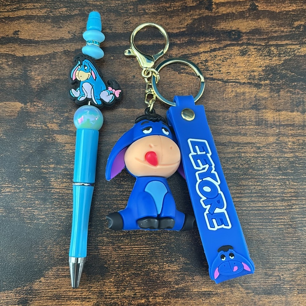 Eeyore custom pen&keychain